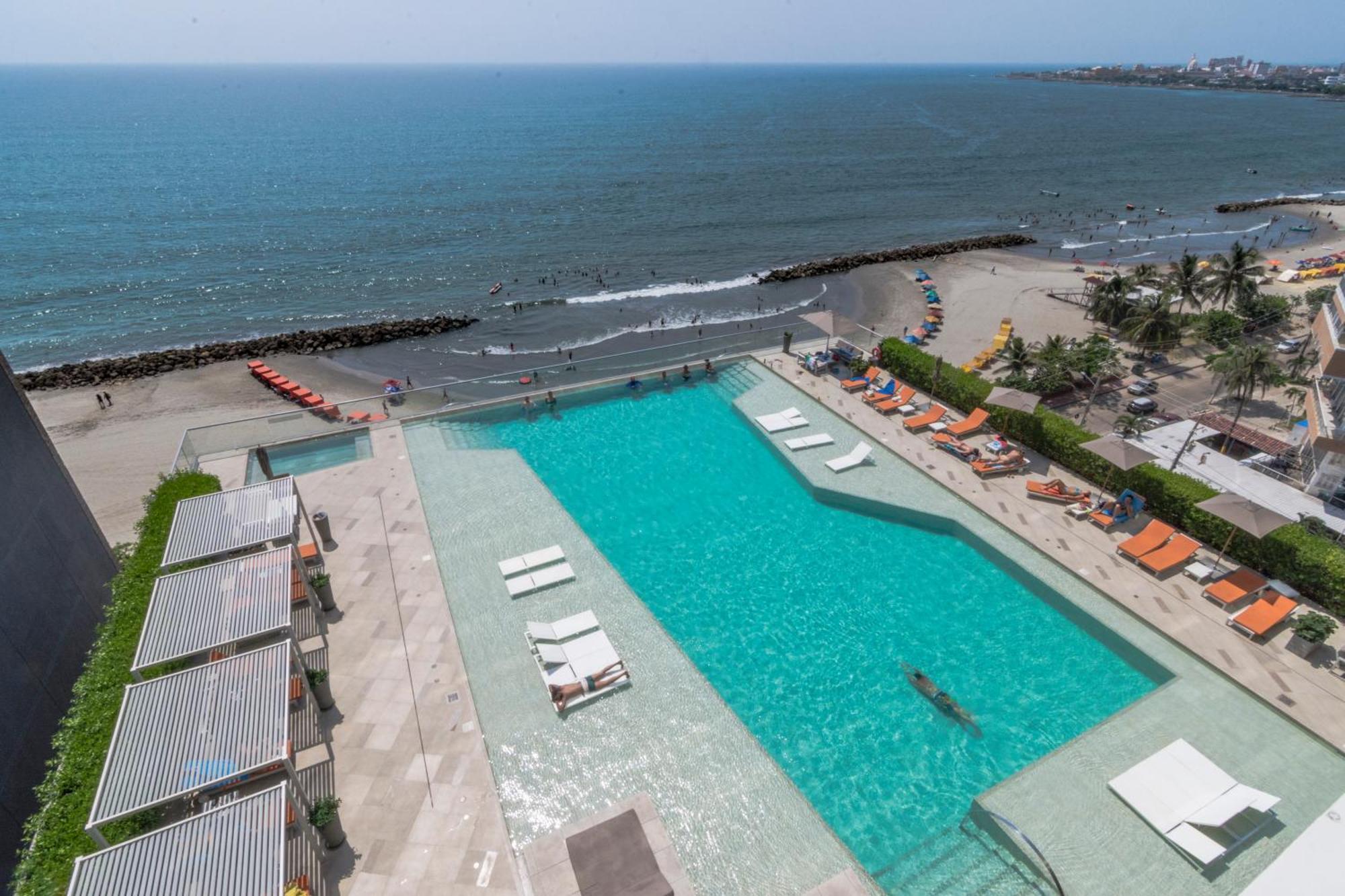 41st Fl Beach Condo in Bocagrande Cartagena Esterno foto